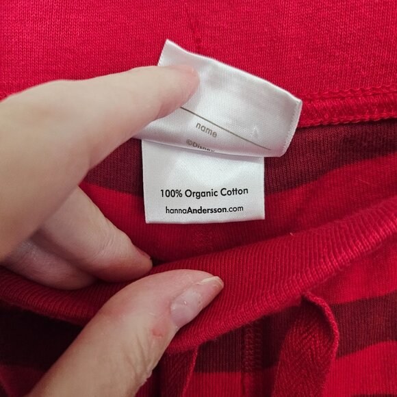 Disney Hanna Andersson Adult Womens Red Stripe Pajamas Gold Mickey Head Size S - Picture 10 of 11